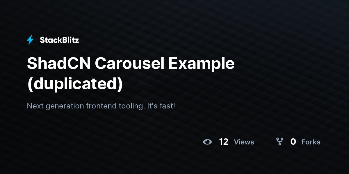 ShadCN Carousel Example (duplicated) - StackBlitz