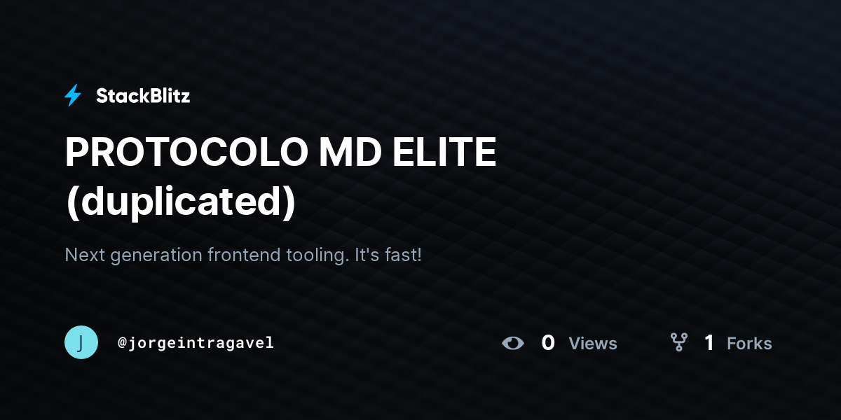 PROTOCOLO MD ELITE (duplicated) - StackBlitz