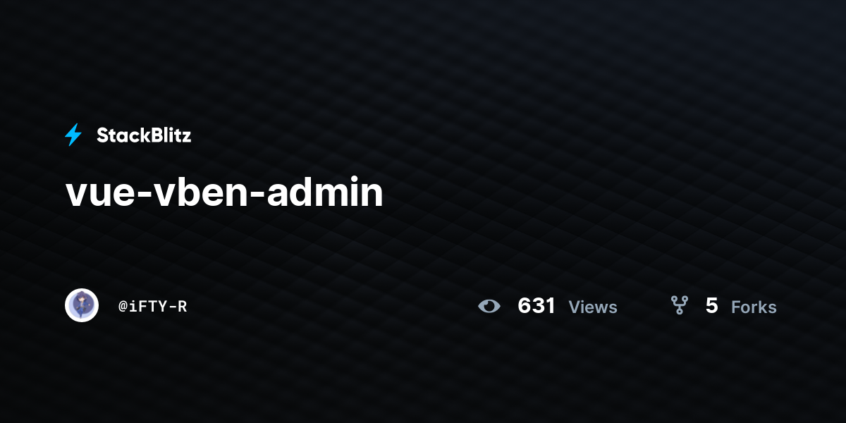 vue-vben-admin - StackBlitz
