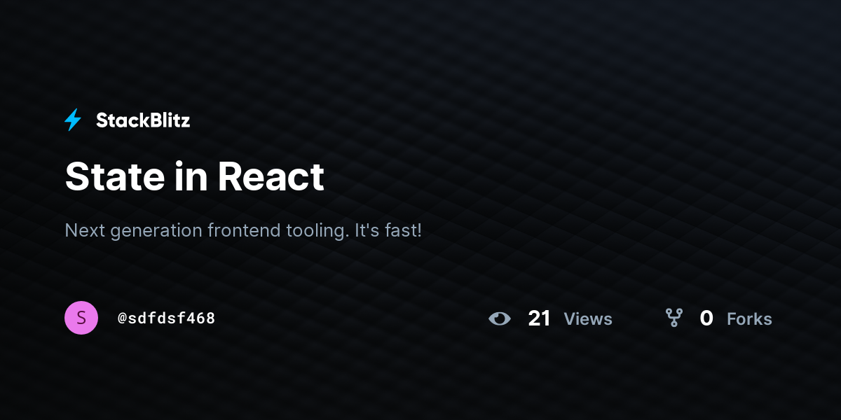 State in React - StackBlitz