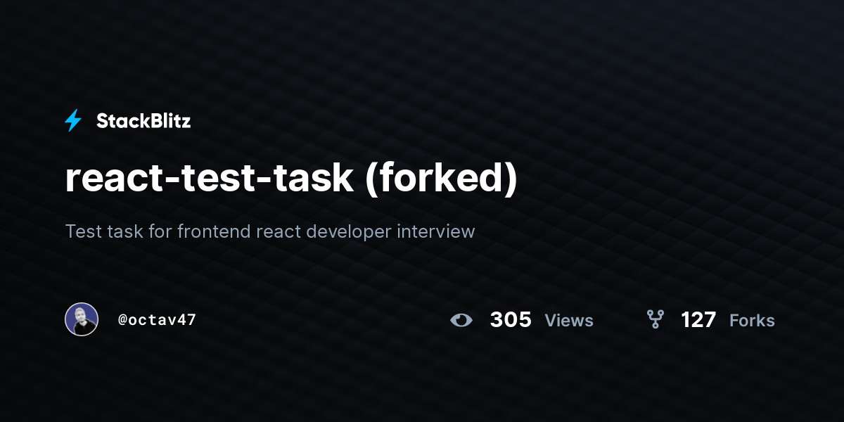 react-test-task (forked) - StackBlitz
