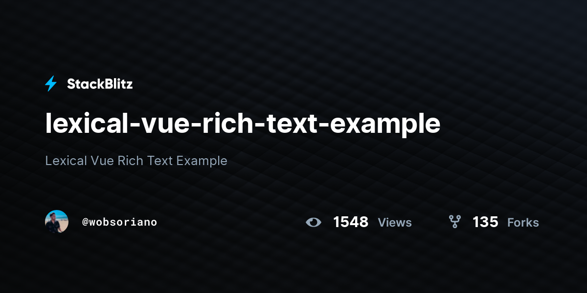 lexical-vue-rich-text-example - StackBlitz
