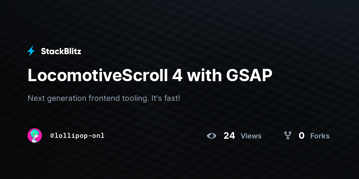 LocomotiveScroll 4 with GSAP - StackBlitz