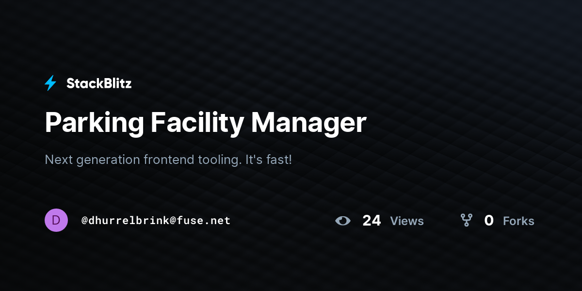 Parking Facility Manager - StackBlitz
