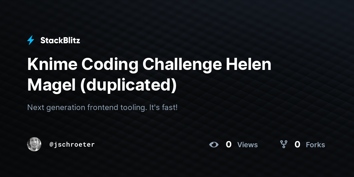 Knime Coding Challenge Helen Magel (duplicated) - StackBlitz