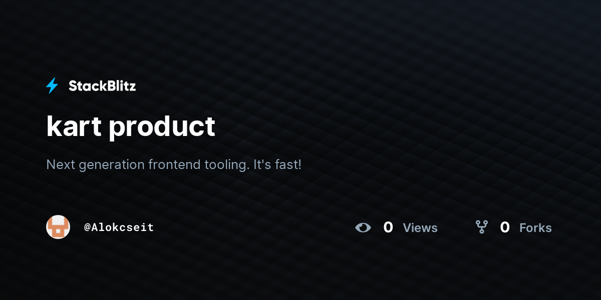 kart product - StackBlitz