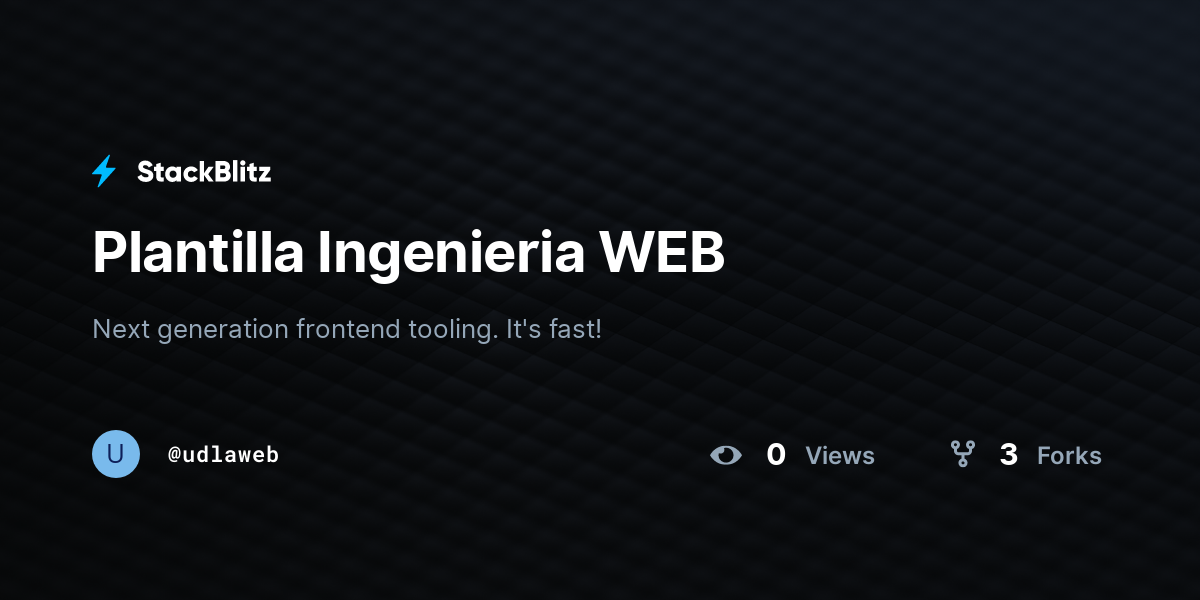 Plantilla Ingenieria WEB - StackBlitz