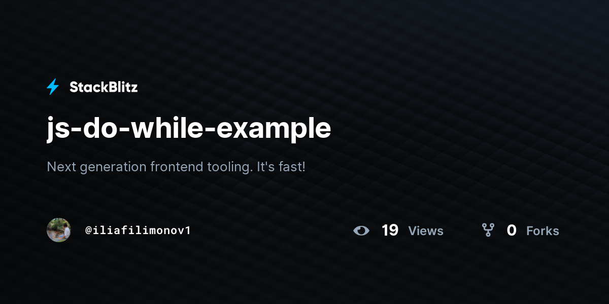 js-do-while-example - StackBlitz