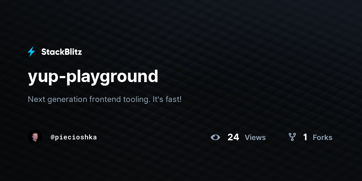 yup-playground - StackBlitz