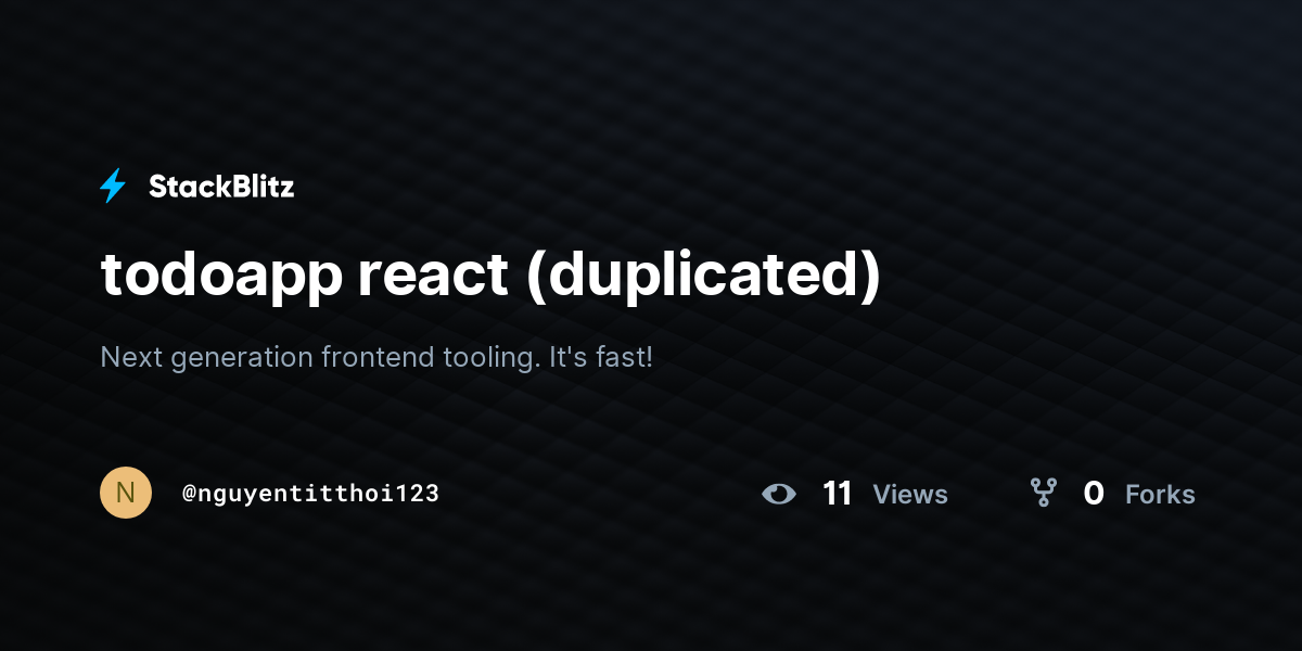 todoapp react (duplicated) - StackBlitz