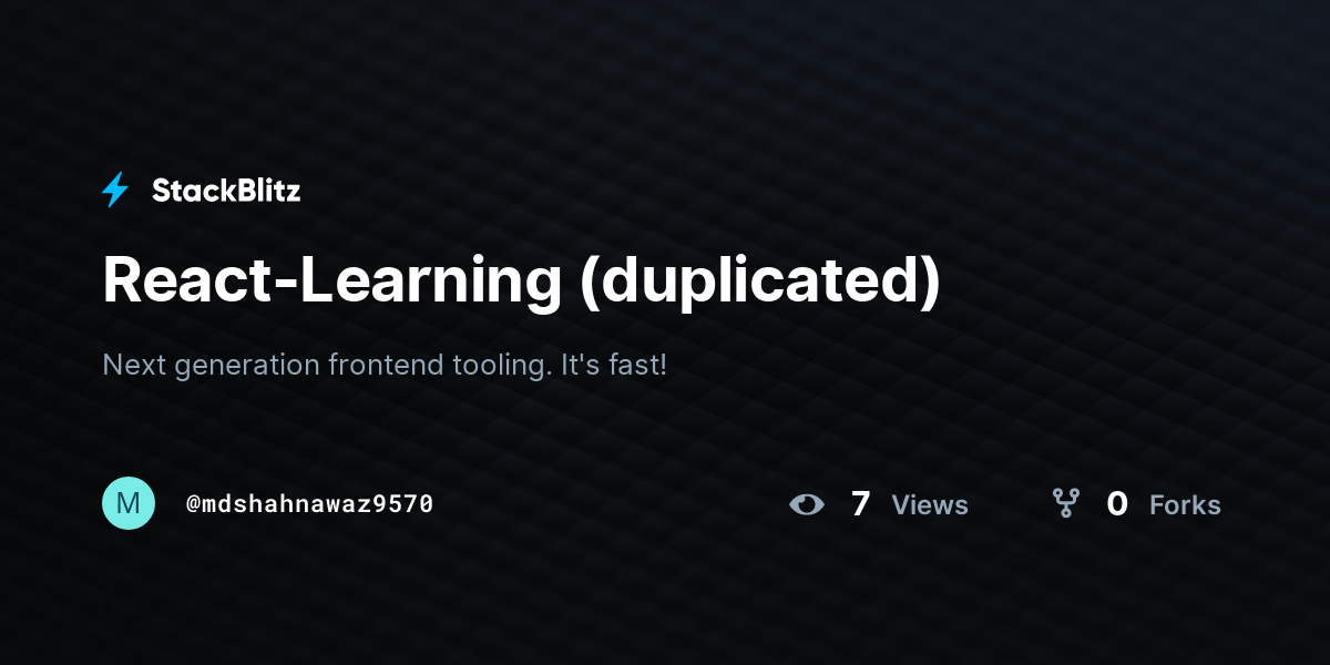 React-Learning (duplicated) - StackBlitz