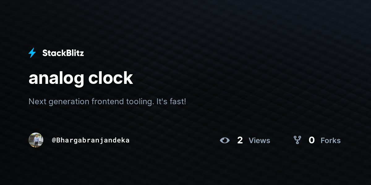 analog clock - StackBlitz