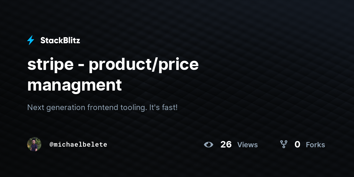 stripe - product/price managment - StackBlitz