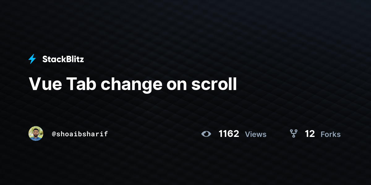 Vue Tab change on scroll - StackBlitz
