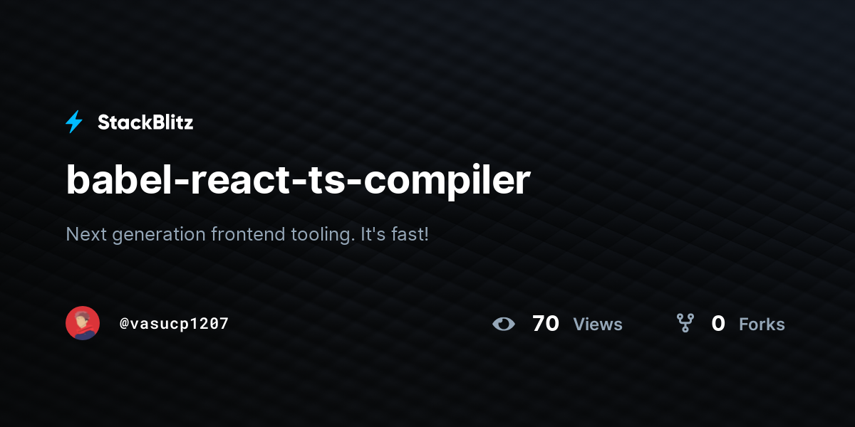 babel-react-ts-compiler - StackBlitz
