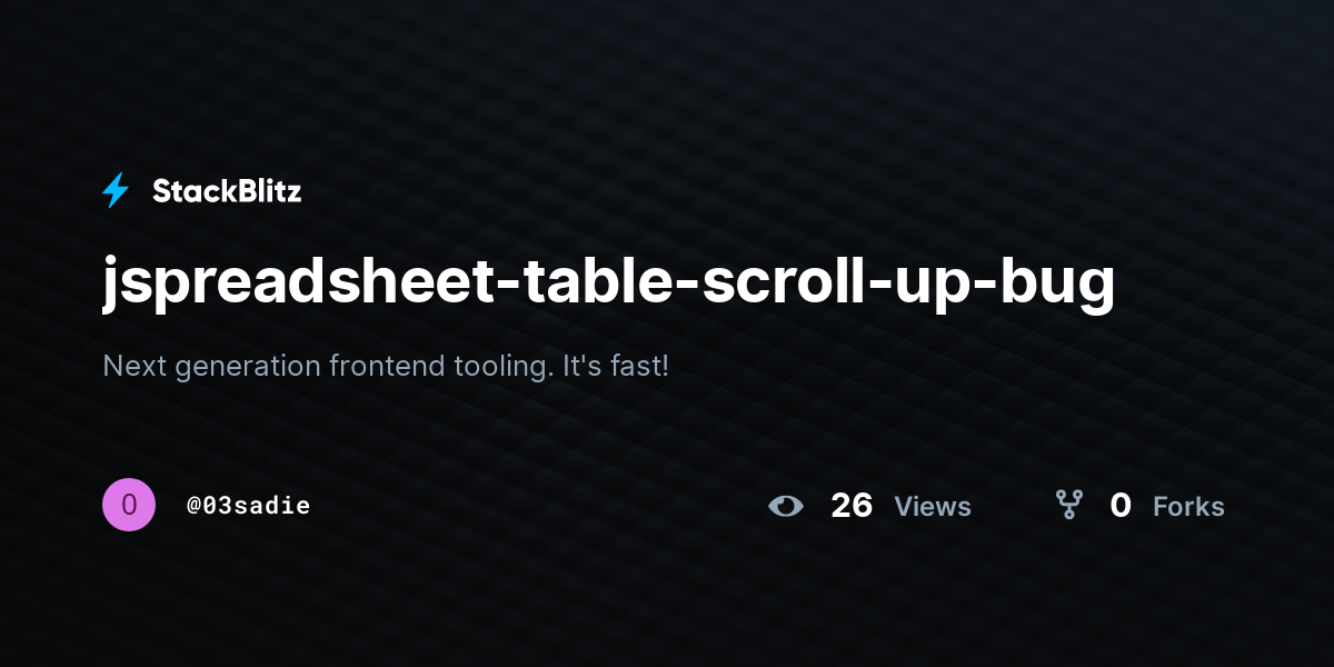jspreadsheet-table-scroll-up-bug - StackBlitz