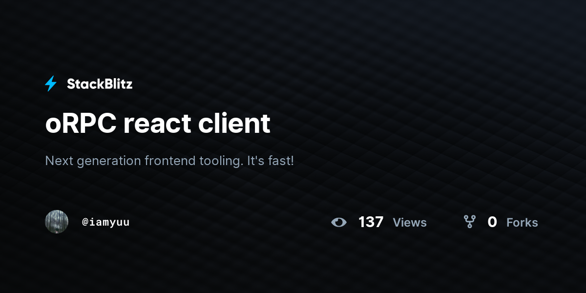 oRPC react client - StackBlitz