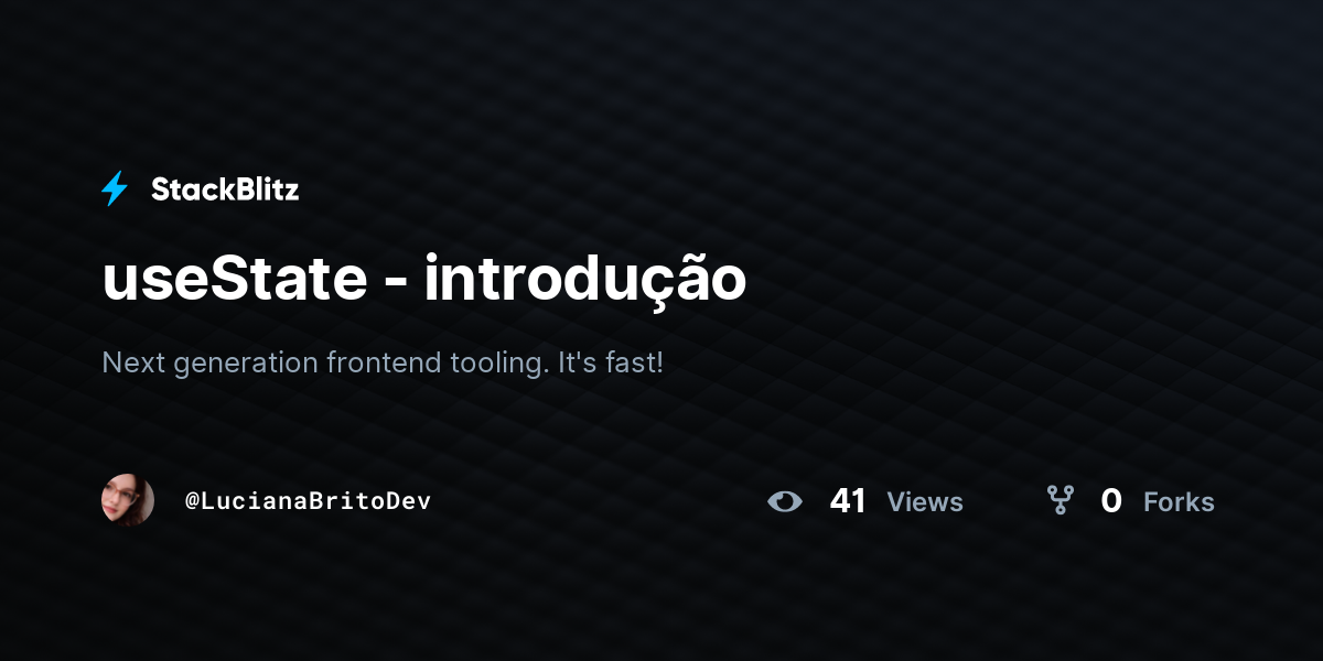 useState - introdução - StackBlitz