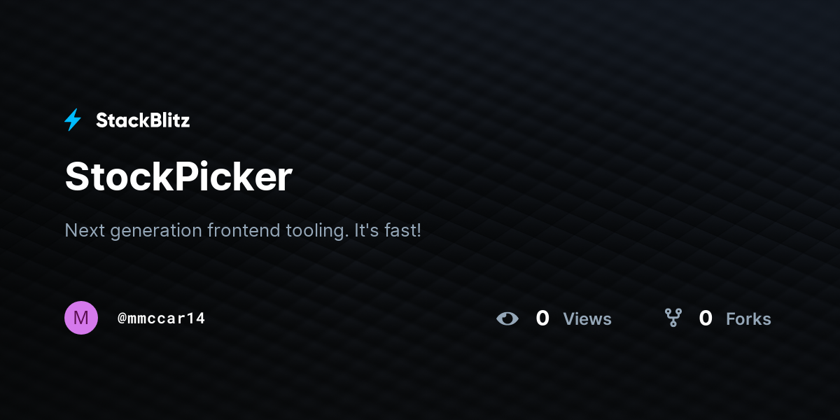 StockPicker - StackBlitz