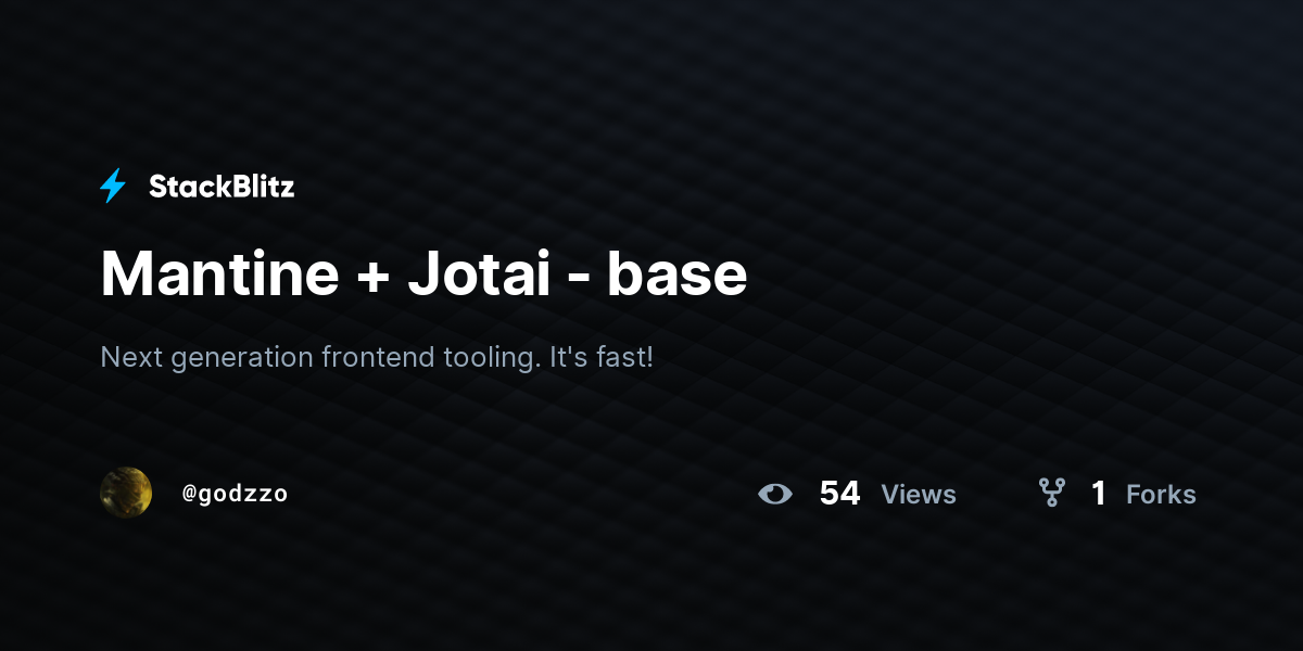 Mantine + Jotai - base - StackBlitz
