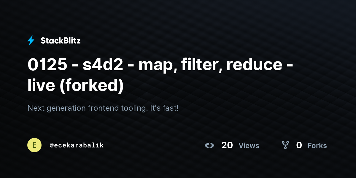 0125 - s4d2 - map, filter, reduce - live (forked) - StackBlitz