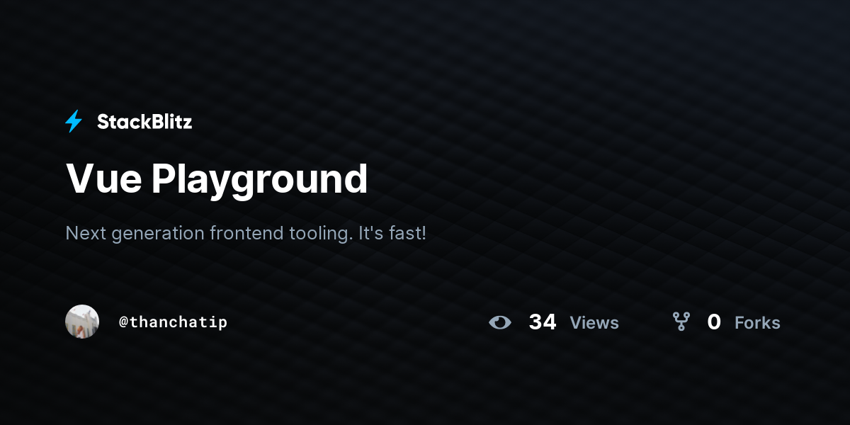 Vue Playground - StackBlitz