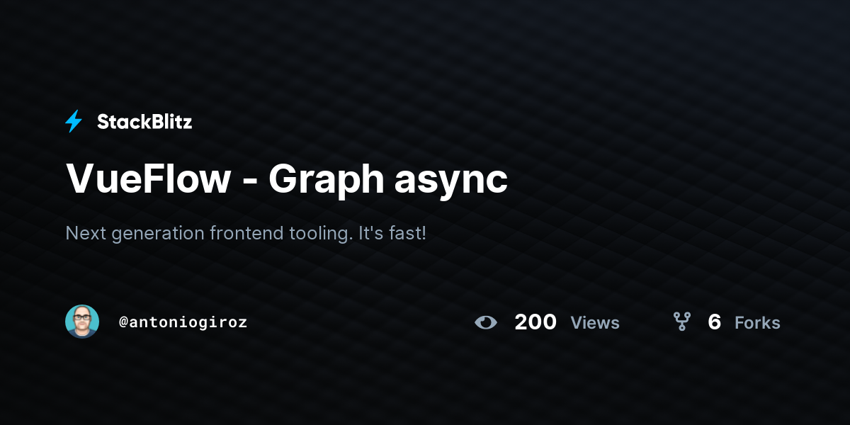 VueFlow - Graph async - StackBlitz