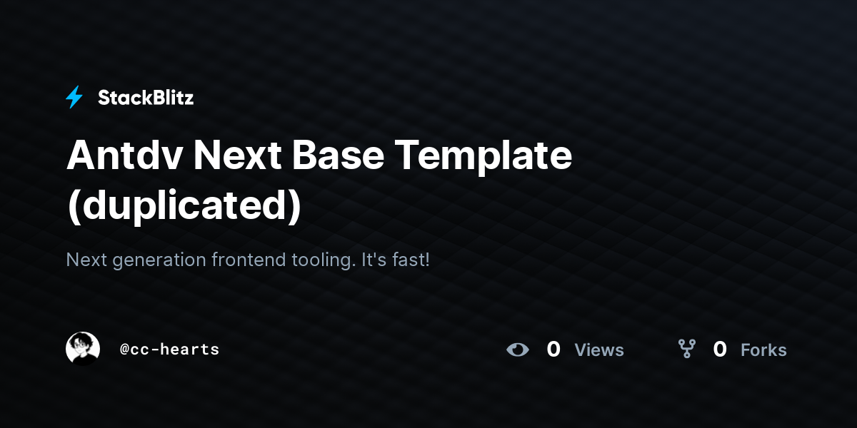 Antdv Next Base Template (duplicated) - StackBlitz