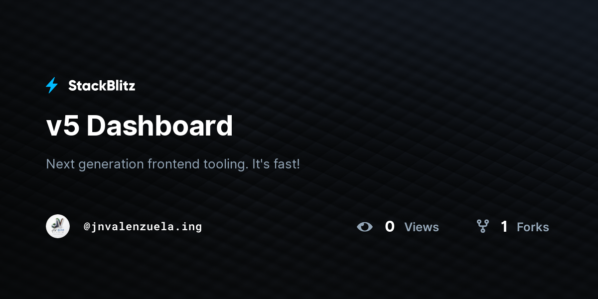 v5 Dashboard - StackBlitz