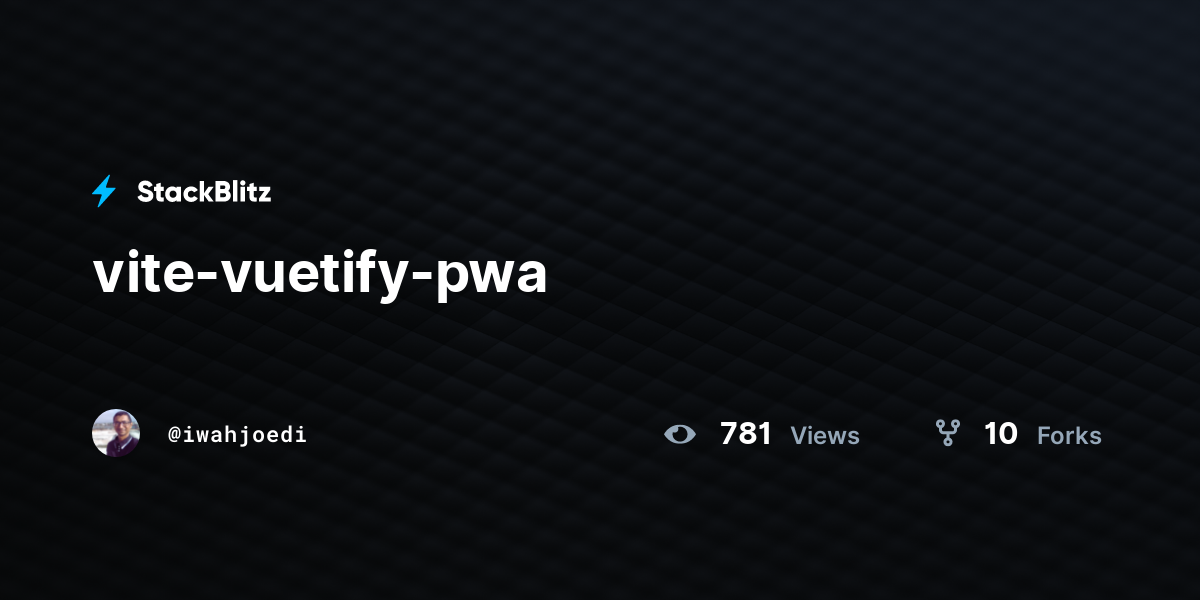 vite-vuetify-pwa - StackBlitz