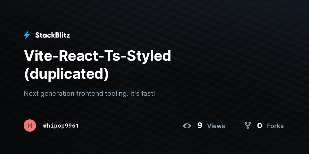 Vite-React-Ts-Styled (duplicated) - StackBlitz