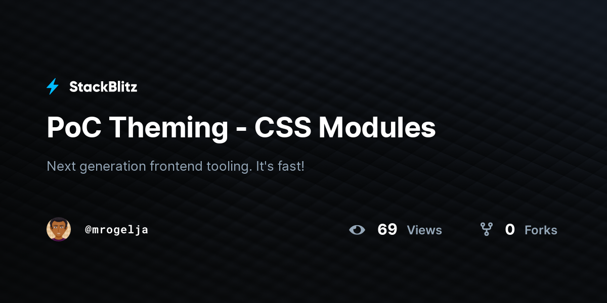 PoC Theming - CSS Modules - StackBlitz