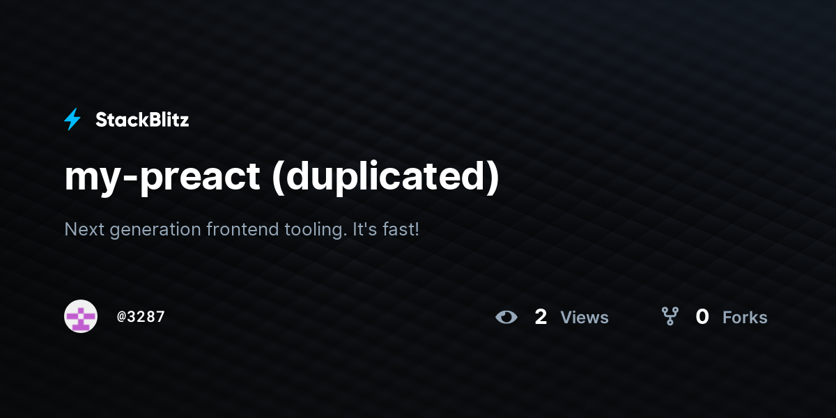 my-preact (duplicated) - StackBlitz