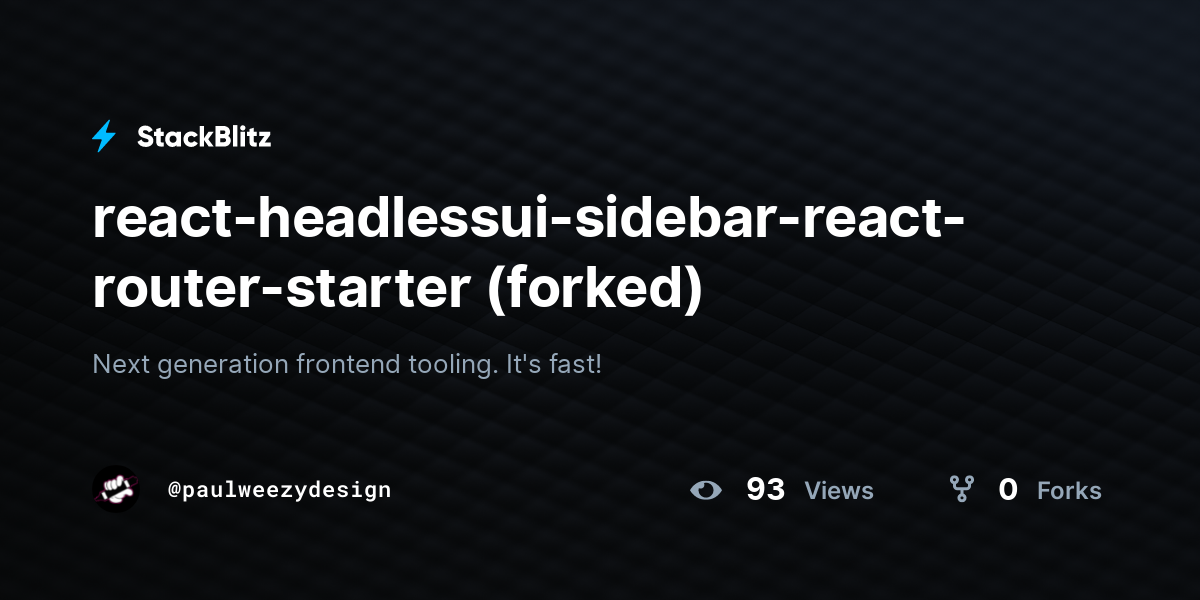 react-headlessui-sidebar-react-router-starter (forked) - StackBlitz