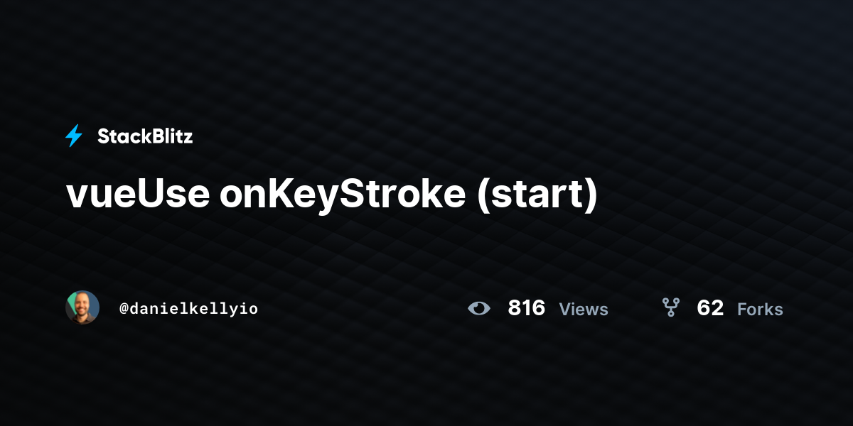 vueUse onKeyStroke (start) - StackBlitz