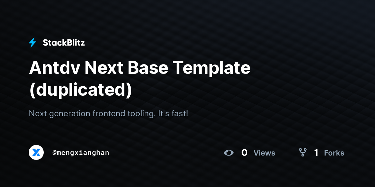 Antdv Next Base Template (duplicated) - StackBlitz