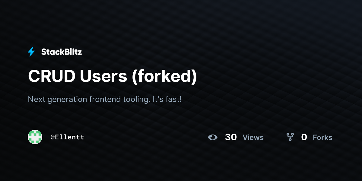 CRUD Users (forked) - StackBlitz