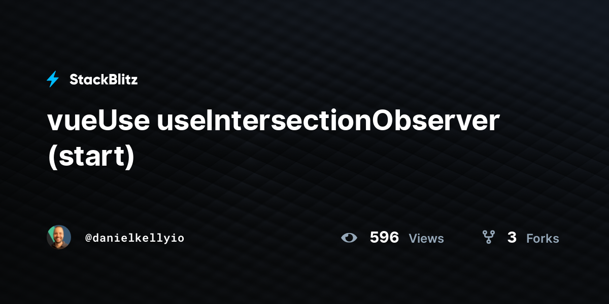 vueUse useIntersectionObserver (start) - StackBlitz