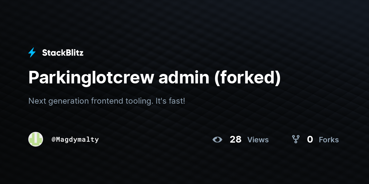 Parkinglotcrew admin (forked) - StackBlitz