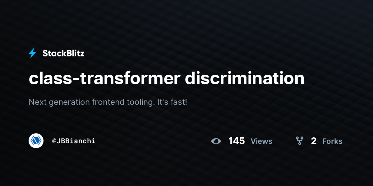 class-transformer discrimination - StackBlitz