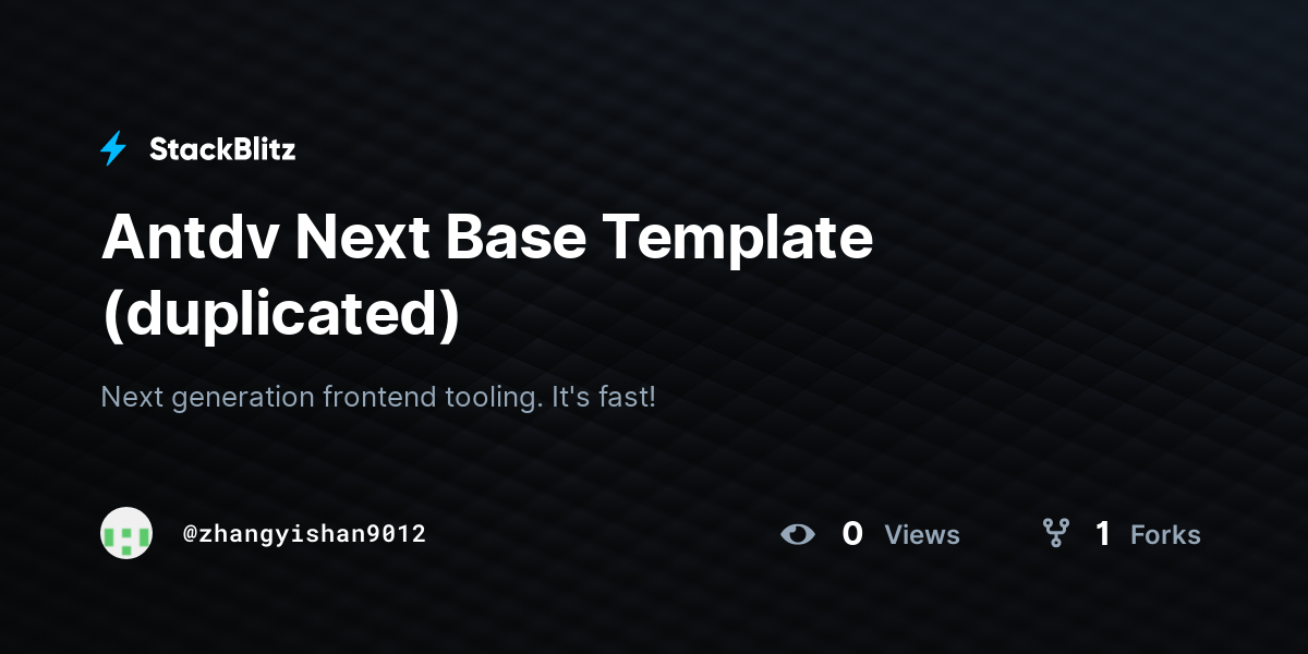 Antdv Next Base Template (duplicated) - StackBlitz
