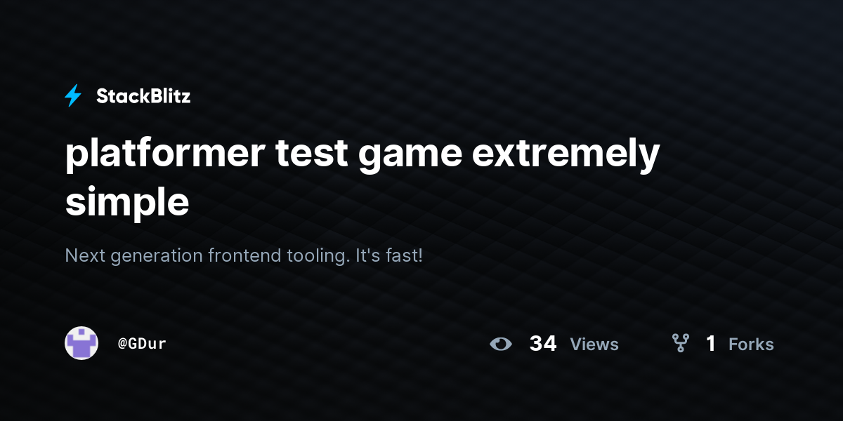 platformer test game extremely simple - StackBlitz