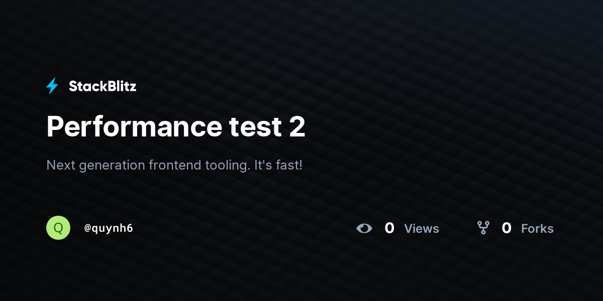 Performance test 2 - StackBlitz