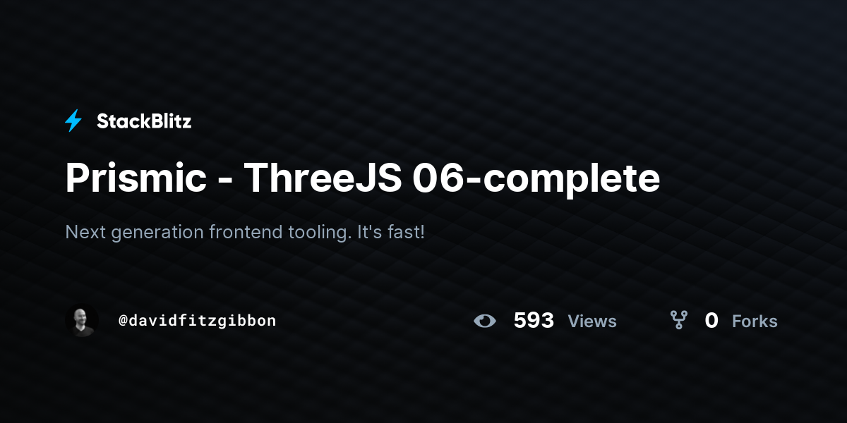 Prismic - ThreeJS 06-complete - StackBlitz