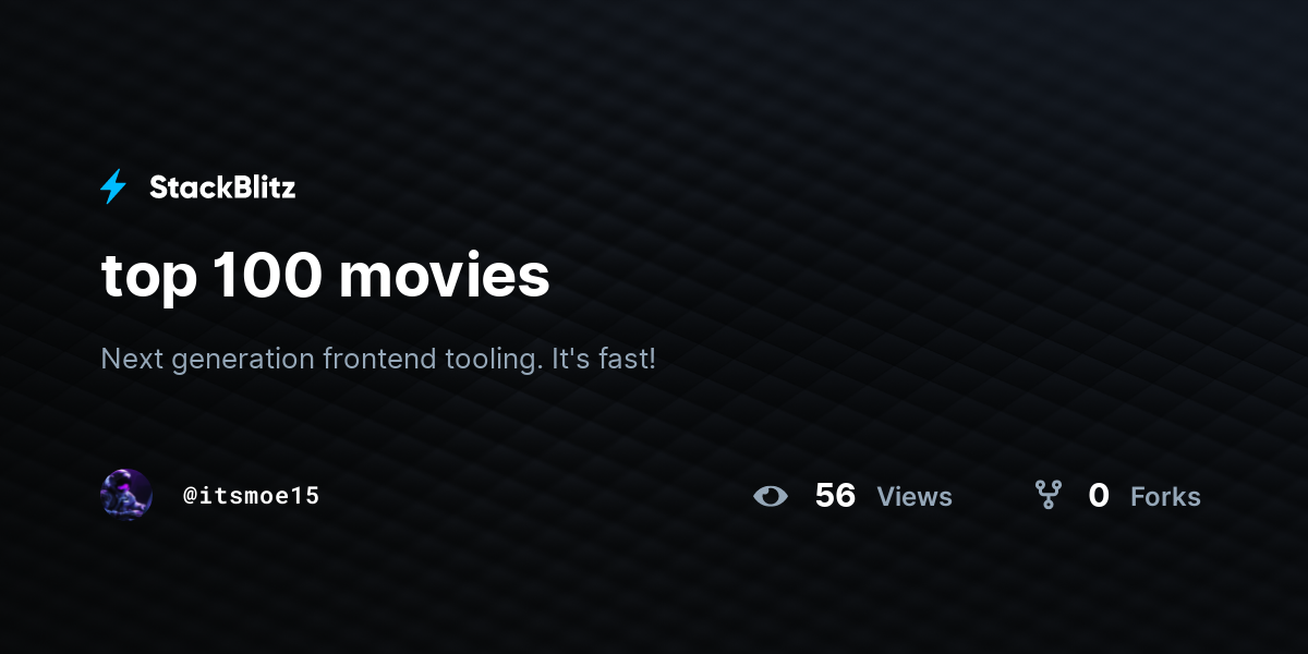 top 100 movies - StackBlitz