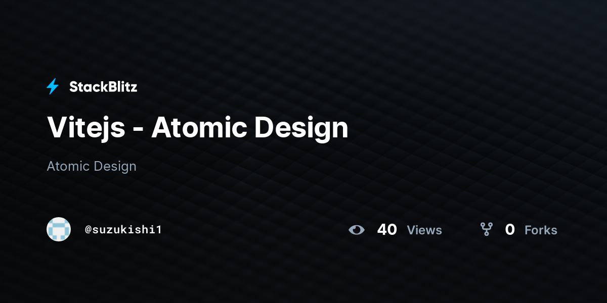 Vitejs - Atomic Design - StackBlitz