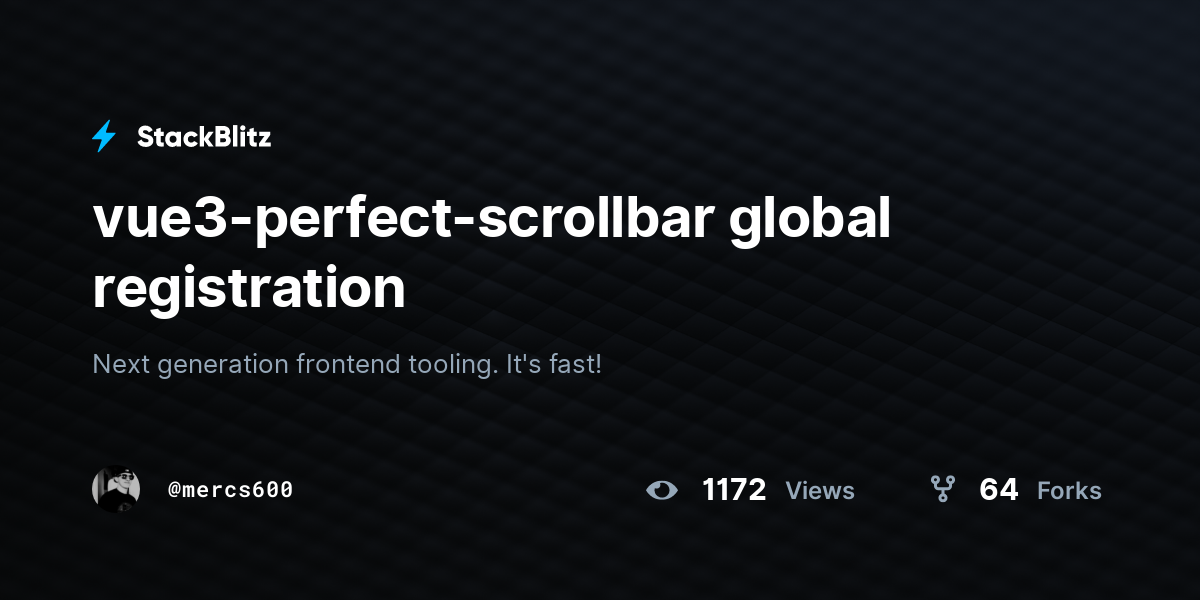 vue3-perfect-scrollbar global registration - StackBlitz