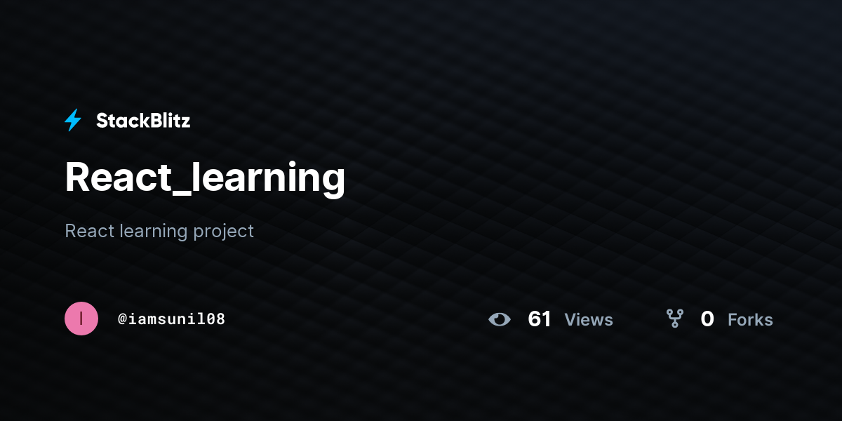 React_learning - StackBlitz