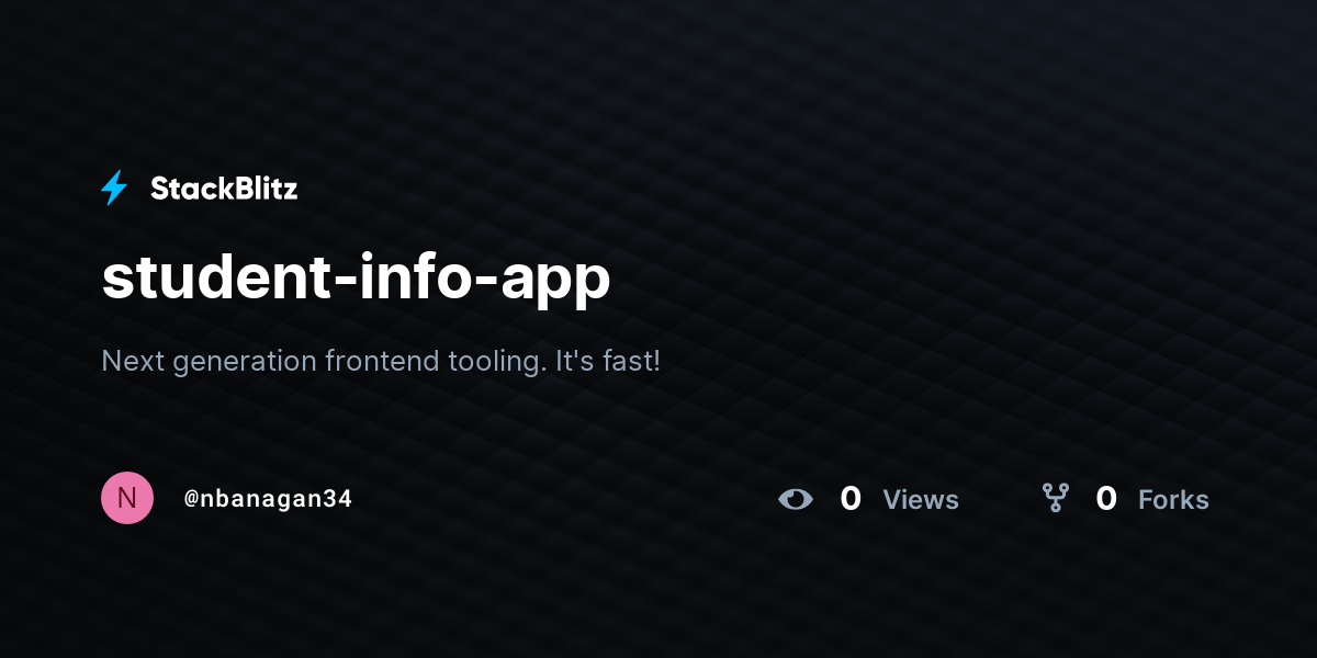 student-info-app - StackBlitz