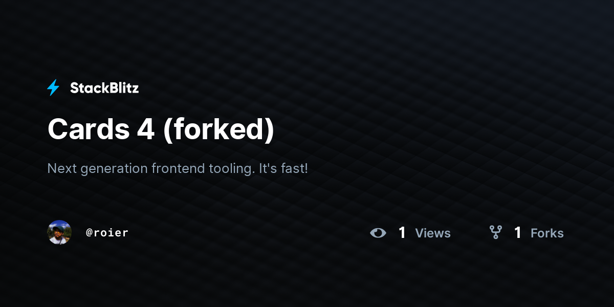 Cards 4 (forked) - StackBlitz